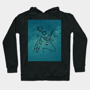 Unicorn In Shiny Stars Hoodie